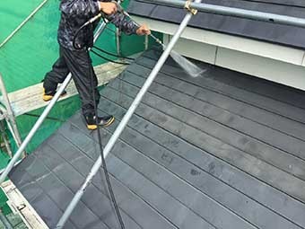 伊勢崎市波志江町T様邸屋根洗浄