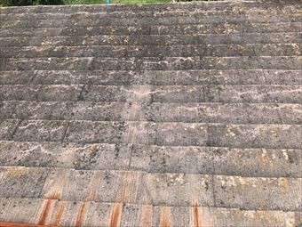 佐波郡玉村町S様邸屋根洗浄前アップ
