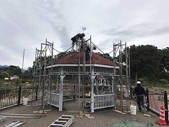 東屋屋根撤去