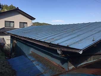 藤岡市三波川A様邸作業場の屋根