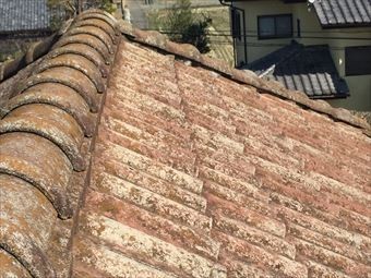 前橋市江木町屋根瓦の劣化状況