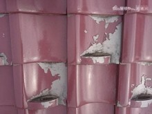 前橋市富士見町 日本瓦塗膜はく離