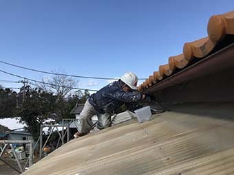 伊勢崎市今井町 旧波板取り外し
