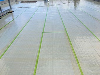 前橋市 屋上防水 プライマー塗布後