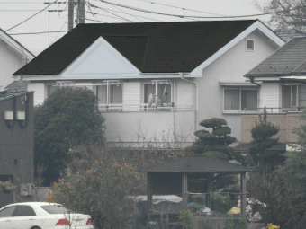 前橋市カラーシミュレーション屋根ブラック