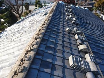 高崎市足門町棟瓦撤去後①