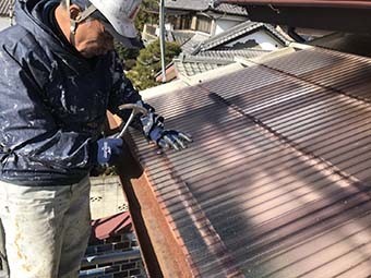 伊勢崎市今井町 旧波板取り外し