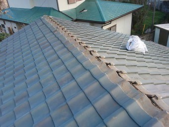 前橋市青柳町 棟瓦積み直し