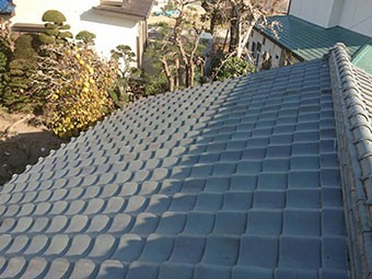 前橋市青柳町 棟瓦積み直し