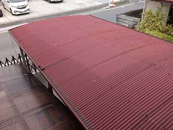 駐車場屋根塗装