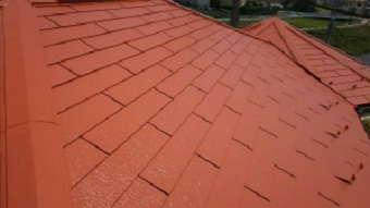 高崎市貝沢町で六角形の屋根のお宅で屋根塗装完了