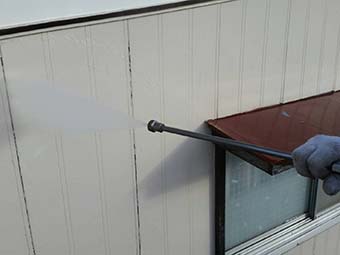 吉岡町 屋根、外壁塗装工事 外壁洗浄